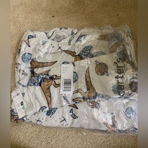 Carter's White and Blue Dinosaur Pajama‎ Set
